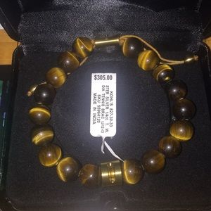 Wood and silver bracelet